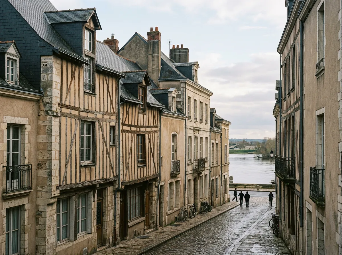 Façades orléanaises et bords de Loire